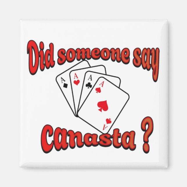 Aimant Jouer cartes Canasta (Devant)