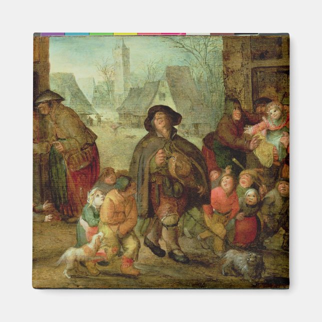 Aimant Joueur aveugle Hurdy Gurdy (Devant)