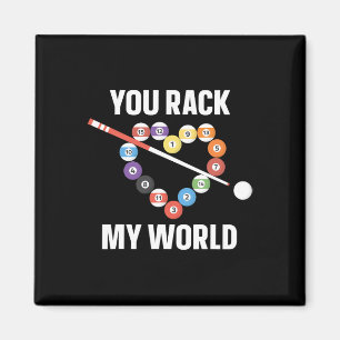 Aimant Joueur Billard Ball Pun Coeur Valentines Da