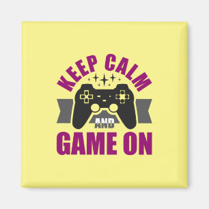 Aimant Joueur Cadeau Gardez Le Calme Jeux Sur