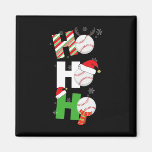 Aimant Joueur de baseball de Noël amusant Joueur de tatou