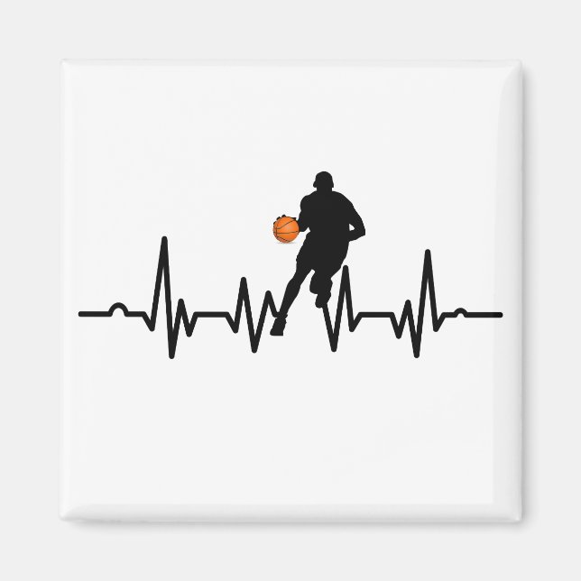 Aimant joueur de basket avec hearbeat (Devant)