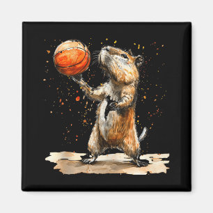 Aimant Joueur de basket-ball Animal Art Basketball Hotte