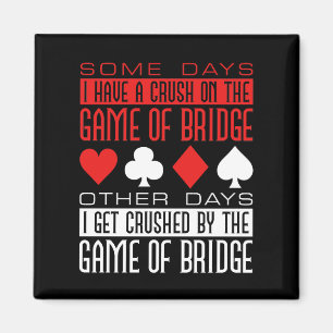 Aimant Joueur de bridge drôle écrasé par le jeu