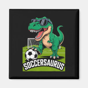 Aimant Joueur de foot Soccersaurus Dinosaure T-rex Gardie