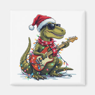 Aimant Joueur de guitare Dinosaure Noël