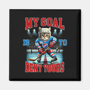 Aimant Joueur de hockey amateur de chats Mon but est de n