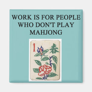 Aimant joueur de jeu de mahjong