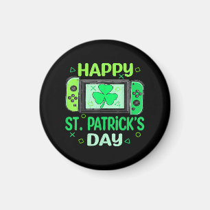 Aimant Joueur de jeu vidéo Trèfle Joyeux St Patrick