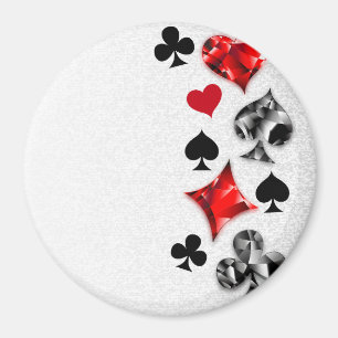 Aimant Joueur de poker Joueur de cartes de jouer costumes