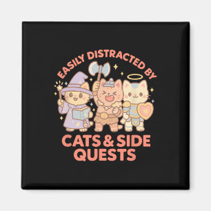 Aimant Joueur de Rpg Chats Nerds Quête Secondaire Distrai