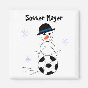 Aimant Joueur de soccer Snowman