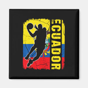 Aimant Joueur équatorien de basket-ball Equateur Drapeau