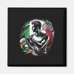 Aimant Joueur italien Badminton Sportsman Athlete Coach