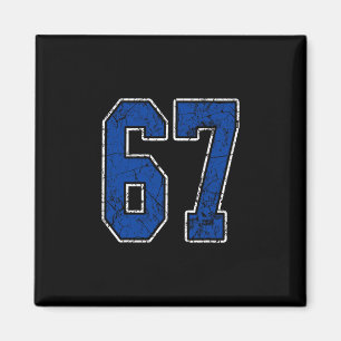 Aimant Joueur Maillot Royal Bleu Et Blanc Numéro 67 Unifo