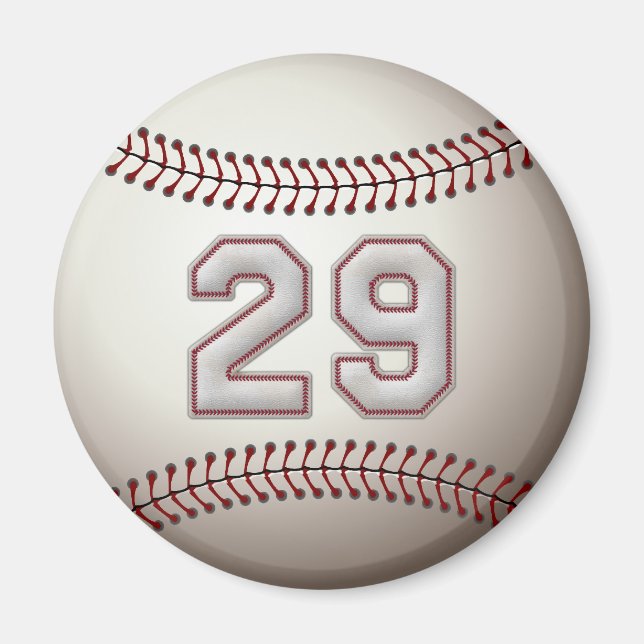 Aimant Joueur numéro 29 - Cool de baseball (Devant)