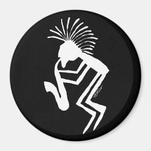 Aimant Joueur Saxaphone Kokopelli Petroglyph