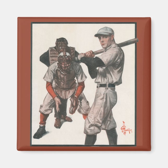 Aimant Joueurs De Baseball vintages (Devant)