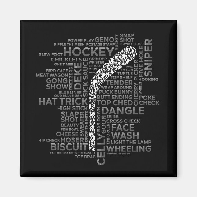 Aimant Joueurs de hockey et lang (Devant)
