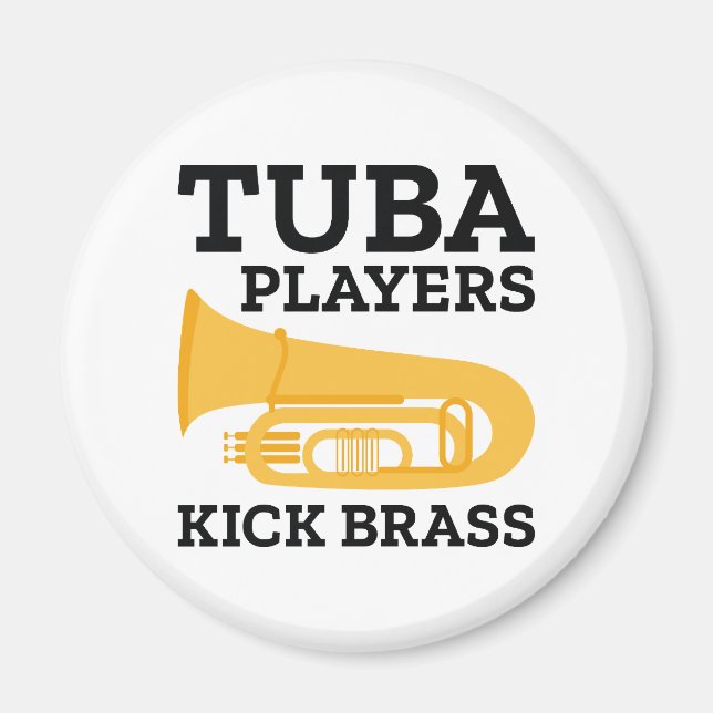Aimant Joueurs Tuba en laiton (Devant)