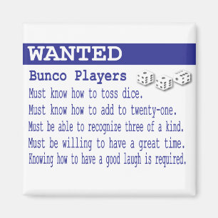 Aimant joueurs voulus de bunco