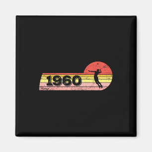 Aimant Joueuse de badminton Née en 1960 Femmes Vintages d
