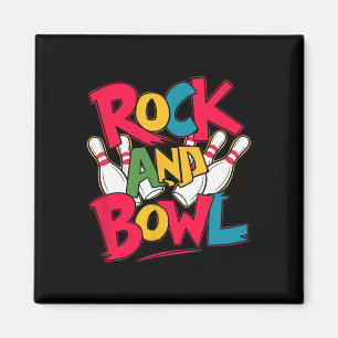 Aimant Joueuse De Rock Et Bowl Hommes À Dix Épingles