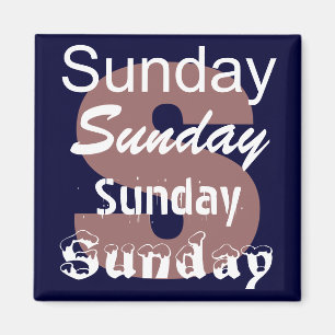 Aimant Jour de dimanche de l'aimant de semaine