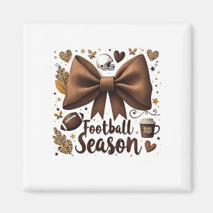 Aimant Jour de football Bow Coquette Football Saison