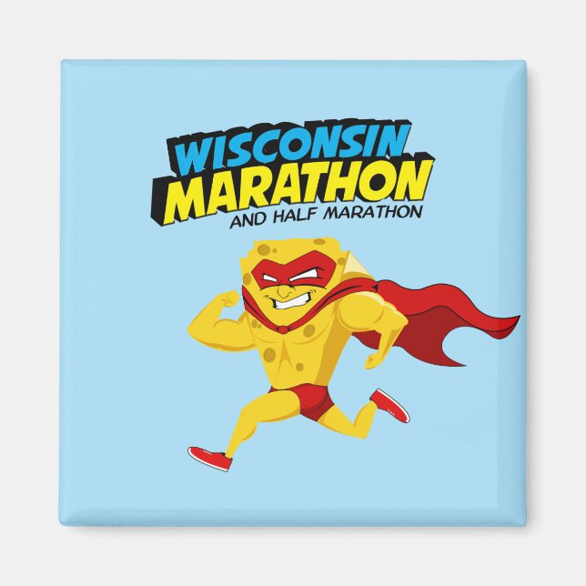 Aimant Jour de la course du Marathon du Wisconsin (Devant)