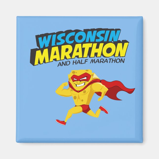 Aimant Jour de la course du Marathon du Wisconsin (Devant)