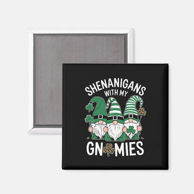 Aimant Jour de la Saint Patrick Lucky Shamrock Leopard Gn (Recto/Verso)