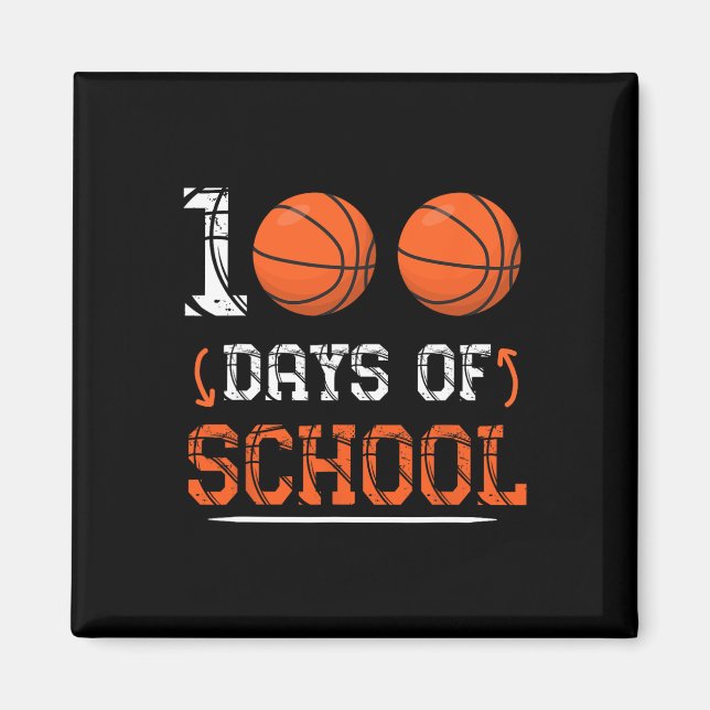 Aimant Jour De L'École Basketball 100 Jours De Garçons D' (Devant)
