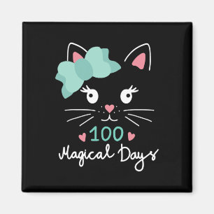 Aimant Jour De L'École Kitty Chat 100 Jours Magiques Ense