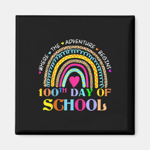 Aimant Jour De L'Enseignant De L'École - 100 Jours Smarte