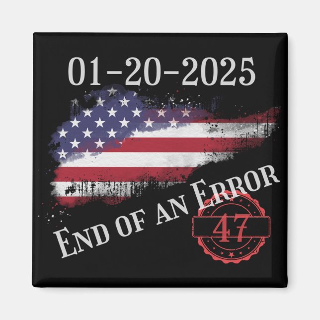 Aimant Jour De L'Inauguration 20 Janvier 2025 Fin D'Une E (Devant)