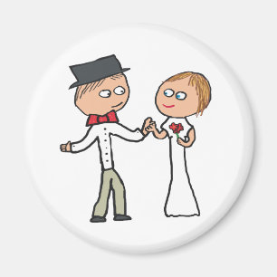Aimant Jour de mariage de mariée et de chambre