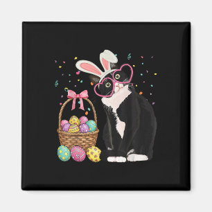 Aimant Jour de Pâques Chat Bunny OEufs Graphiques Hommes