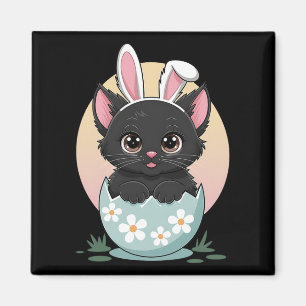 Aimant Jour De Pâques Chat Bunny Oeufs Oreilles Pour Homm