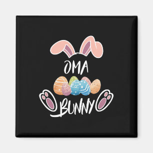 Aimant Jour de Pâques en famille, Famille de lapin de Pâq
