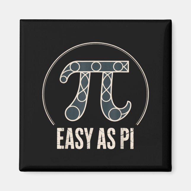 Aimant Jour de Pi 14 mars Math Nerd Tarte Nourriture Cade (Devant)