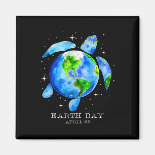 Aimant Jour des terres 2025 Restaurer Earth Sea Turtle Ar