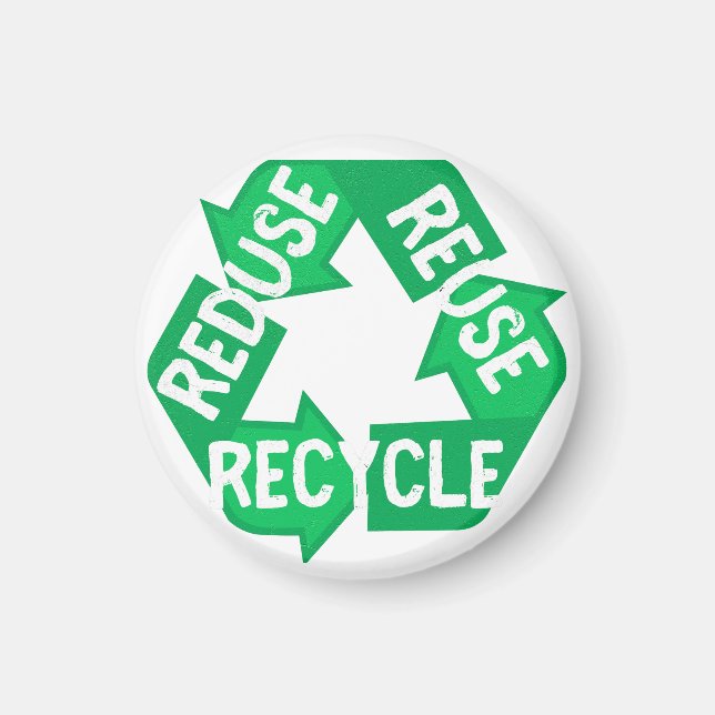 Aimant Jour des terres Réduire Réutiliser Recycle Boucle  (Devant)