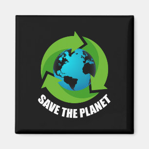Aimant Jour des terres Sauvez La Planète Gardez-La Verte