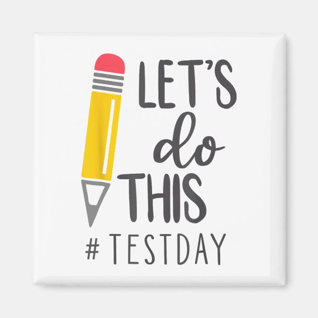 Aimant Jour Enseignant Lit Faire Ce Jour Test État Test T (Devant)