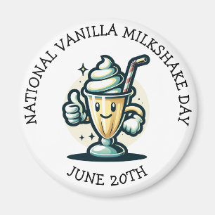 Aimant Jour national du Milkshake Vanilla 20 juin