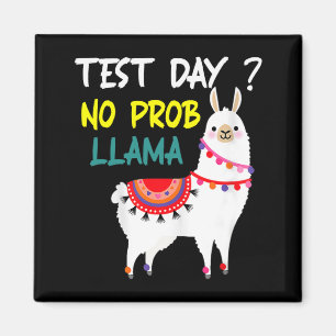 Aimant Jour No Prob-llama Llama Teacher Test Day Pour Le