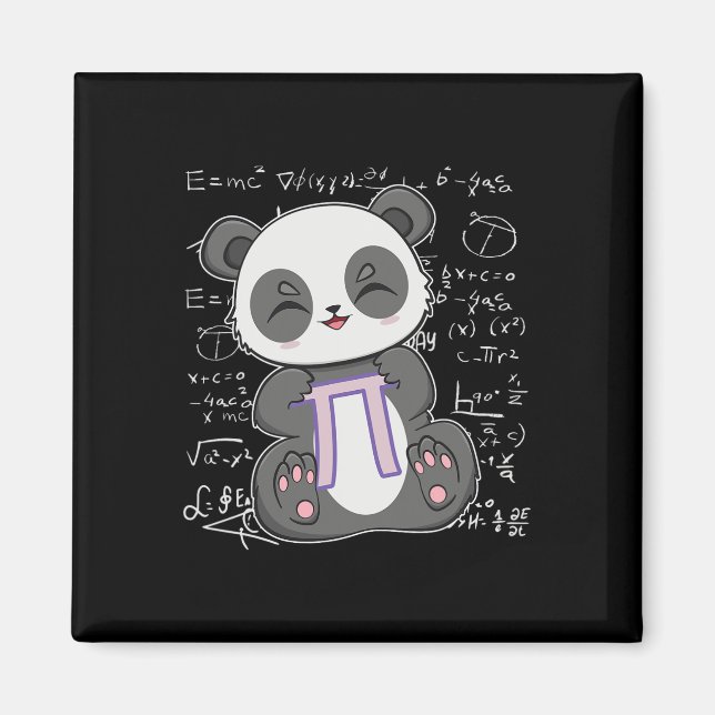 Aimant Jour Pi 3.14159 Algebra Mathématique Anime Panda O (Devant)