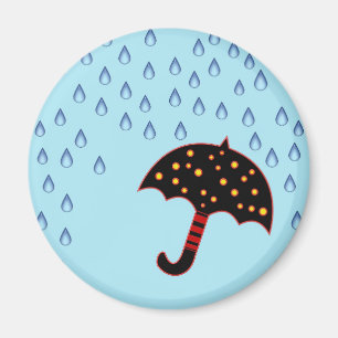 Aimant jour pluvieux avec parapluie