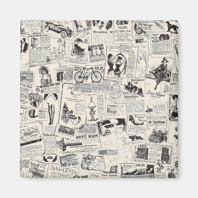 Aimant Journal vintage (Devant)